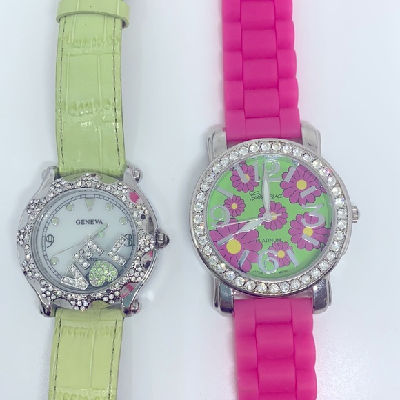 Set of Three Geneva Watches & One Flower Watch display picture 2